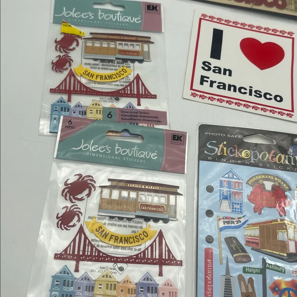 San Francisco Scrapbooking Supplies Stickers Die Cuts Embellishments NEW